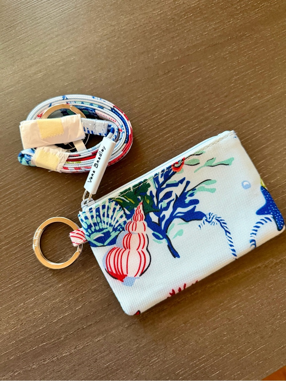 Title: Vera Bradley Anchors Aweigh Lighten Up Lanyard Zip ID Set NWT Retired - Picture 5 of 5